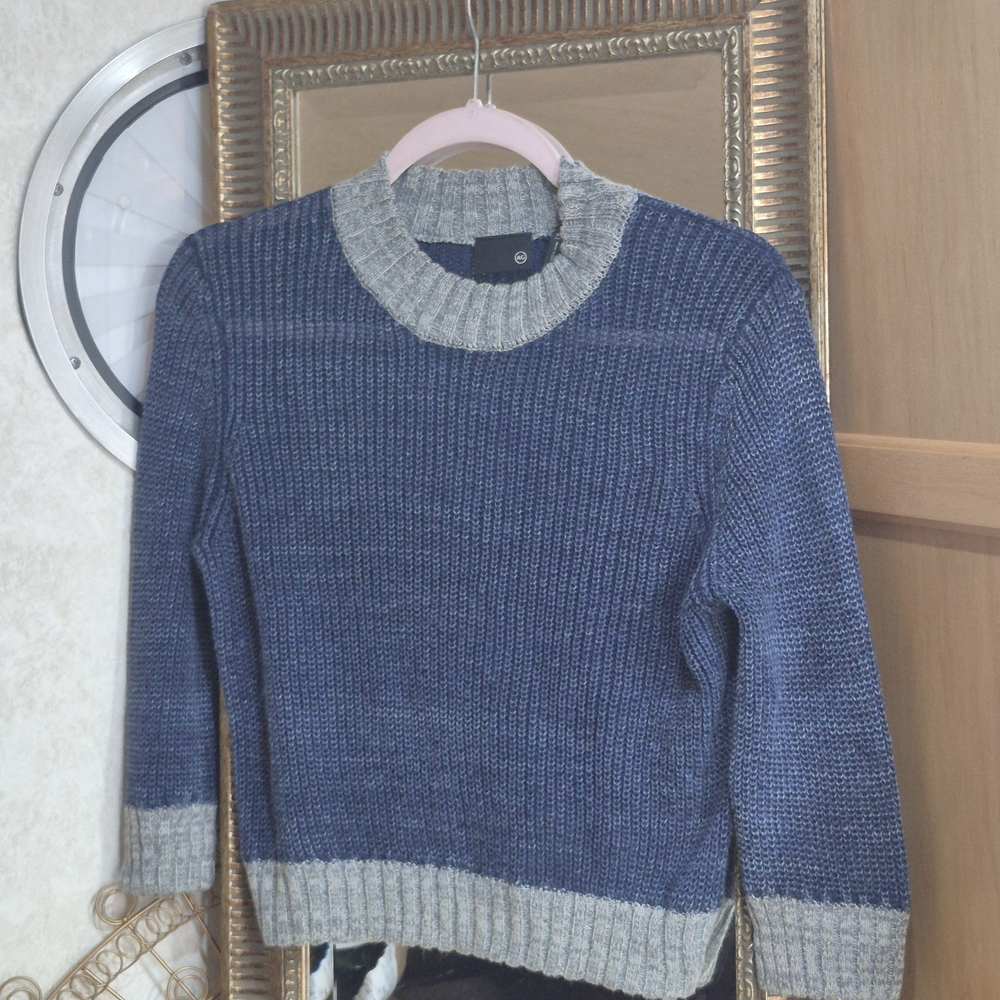 AG -- XS Blue and Gray Knitted Sweater